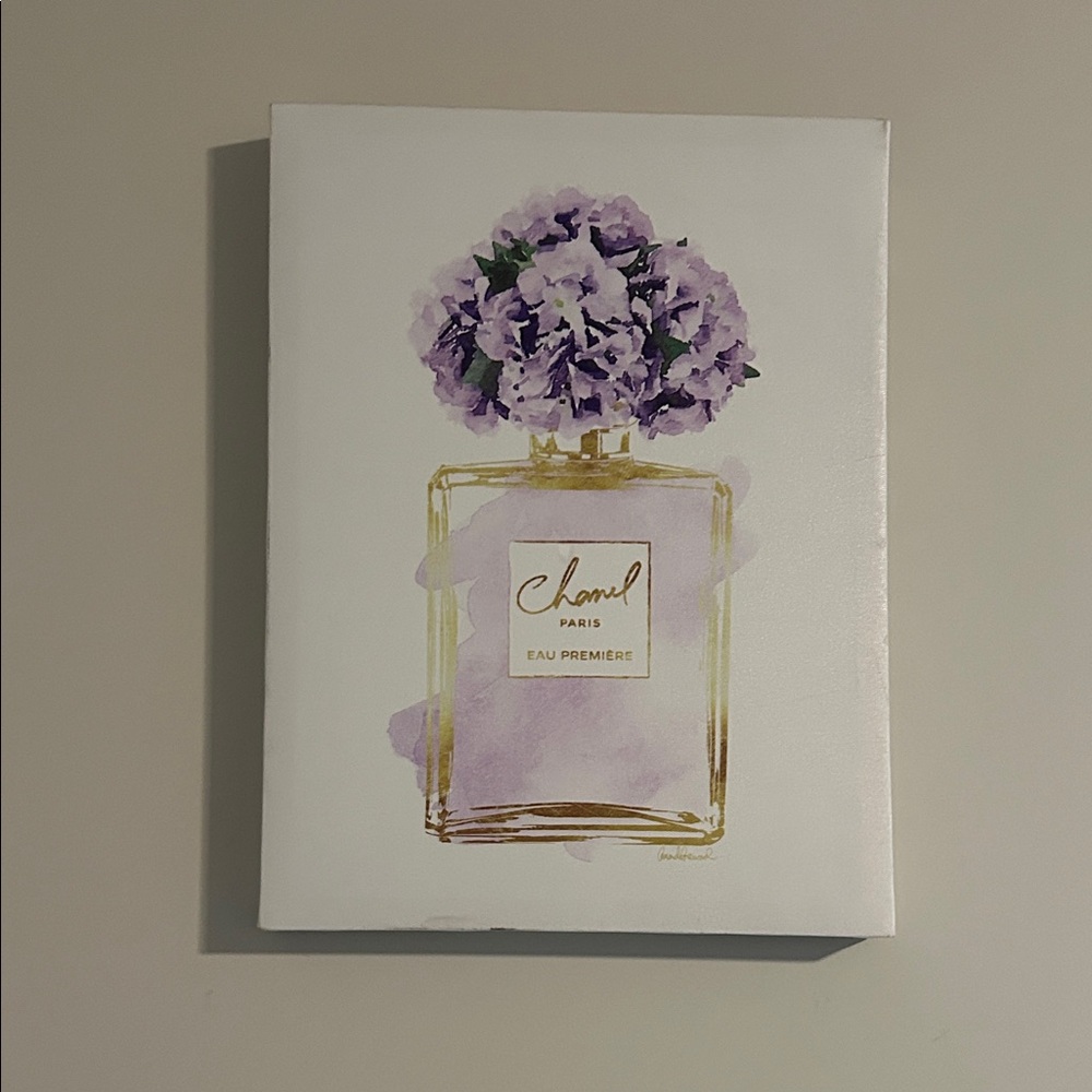 CHANEL Eau Première Floral Canvas Art